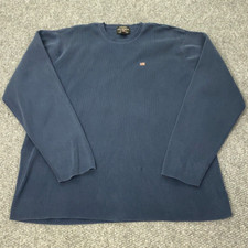 Ralph Lauren Polo Jeans Co Sweater Mens XXL Blue Ribbed Embroidered Japan