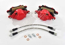 1969-1972  Chevelle loaded brake calipers 4039 4040 md52 pads and ss hoses