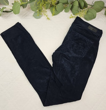 AG Adriano Goldschmied The Jegging Super Skinny Fit Dark Blue Corduroy Size 26R