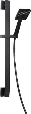 BD Direct Duschkopf mit Stange - Wandmontage, verstellbar, schwarze Oberfläche