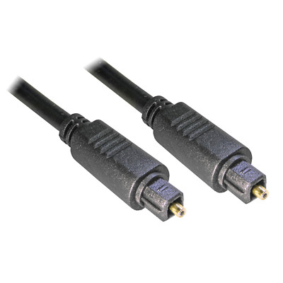 2 m Toslink SPDIF Optisches Digital Audio Kabel Leitung Glasfaser 5 mm - HEUTE VERSAND