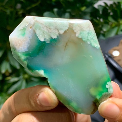 111G Natural heart-shaped Snowflake CherryBlossom Flower Agate Crystal - Picture 10 of 15
