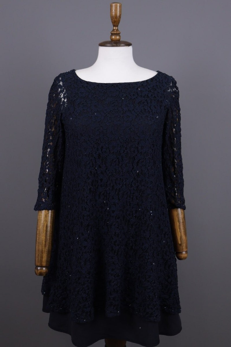 Claudie Pierlot Blue Floral Mesh Summer Cocktail Evening Midi Dress Size 38 Claudie Pierlot Blue Floral Mesh Summer Cocktail Evening Midi Dress Size 38