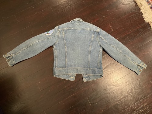 Vintage 1980s LEE Riders Jean Jacket Patches The Who AC/DC Zeppelin Foreigner S - Picture 9 of 12
