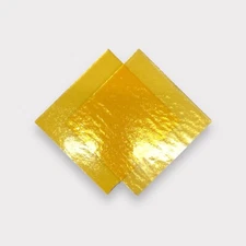 2 Pack Honey Transparent COE 96 Fusible Glass Sheets / Mosaic Squares