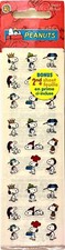 VTG NEW SEALED VINTAGE PEANUTS SNOOPY Stickers 1 Sheet w hat Bonus 2nd Sheet