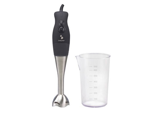 Frullatore ad Immersione Doppia Lama Acciaio Inox 2 Velocità 220W + Contenitore - Foto 2 di 7