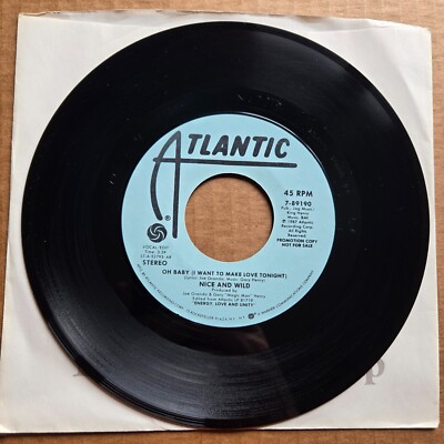 NICE AND WILD Oh Baby I Want To Make Love Tonight ELECTRONIC 45 7