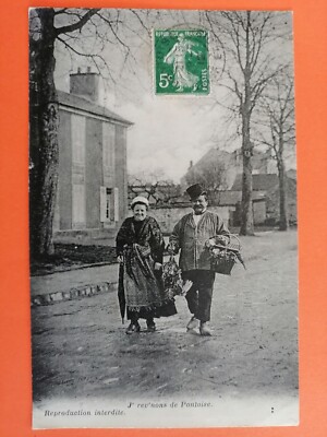 Alte CP von 1912 Persönlichkeiten RÜCKKEHR vom MARKT Ich rev'nons de PONTOISE