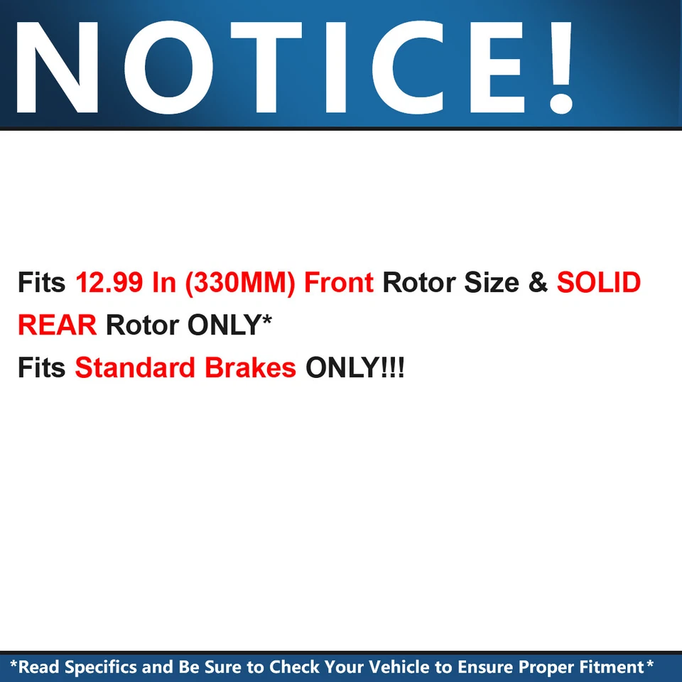 Pastillas de freno rotores delanteros traseros de 12,99" para Grand Cherokee Dodge Durango 2011-2020 Foto 4 de 4