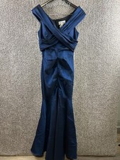 Betsy Adam by Linda Bernell Blue Mermaid Style Formal Gown Women's Size 10