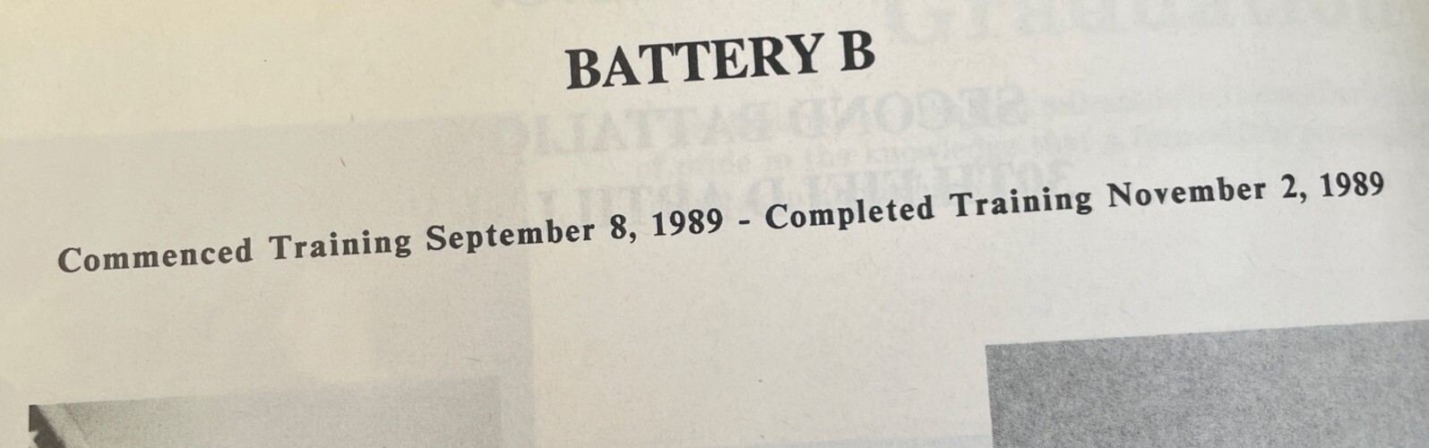 US Army F.A.T.C Fort Sill Field Artillery Training  1989 Battery B 230 Yearbook