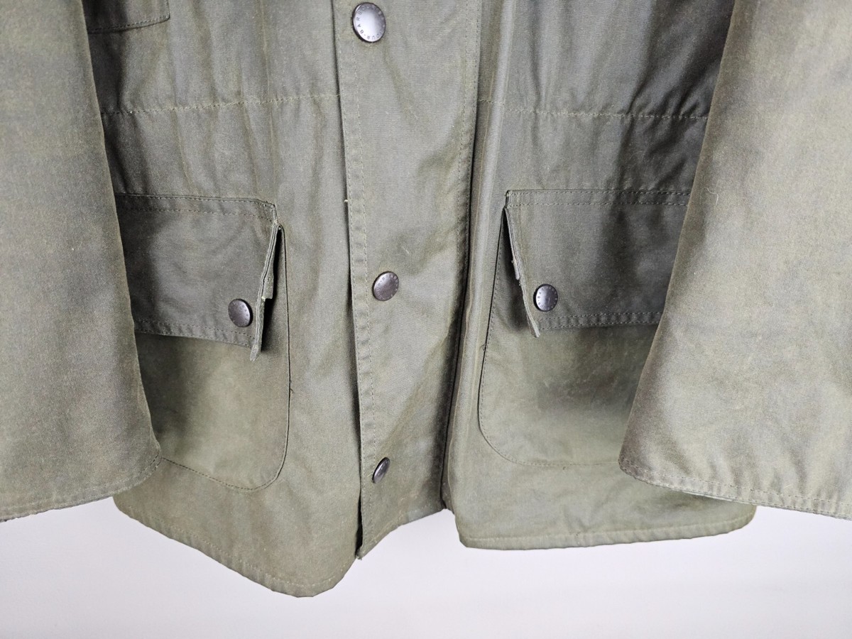Barbour A550 Cowen Commando Wax Jacket Men Green Olive Large Barbour A550 Cowen Commando Wax Jacket Men Green Olive Large