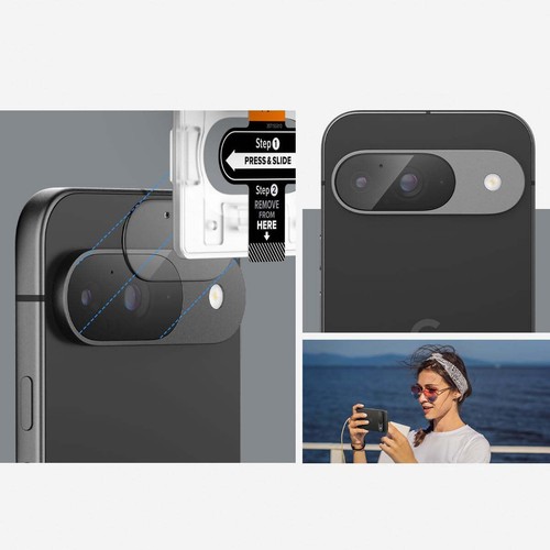 2x szkło na aparat do Google Pixel 9 Spigen szkło ochronne na obiekty ochrona aparatu szkło hartowane - Zdjęcie 11 z 12