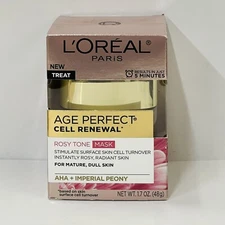 L'Oreal Paris Age Perfect Cell Renewal Rosy Tone Face Mask 1.7 oz  Free Shipping
