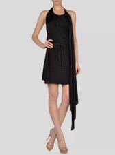 Pierre Darre Dress Black Short Evening Dress Sun Dress - L