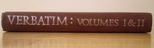 "Verbatim: Volumes I & II" The Language Quarterly . Laurence Urdang 1978 HC