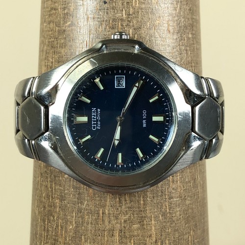 Reloj Solar Citizen Eco-Drive Hombre E110-K16385 Tono Plateado7 1/4"Leer Descripción - Imagen 2 de 13