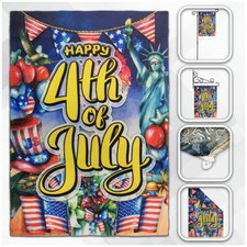 Happy 4th of July Garden Flag 12x18in Fourth of July Flag Independence Day 100D