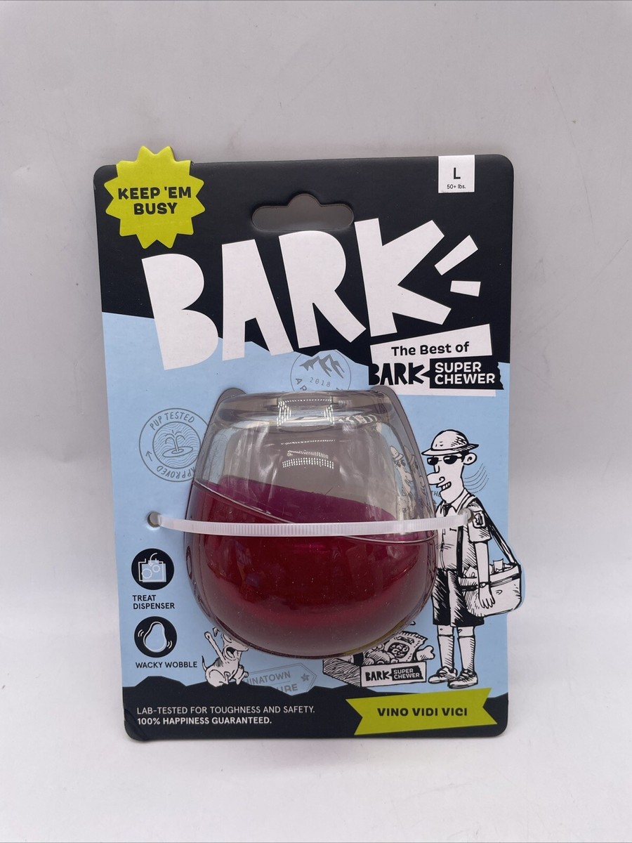 Bark Box Super Chewer Vino Vidi Vici Wine Goblet Toy Treat