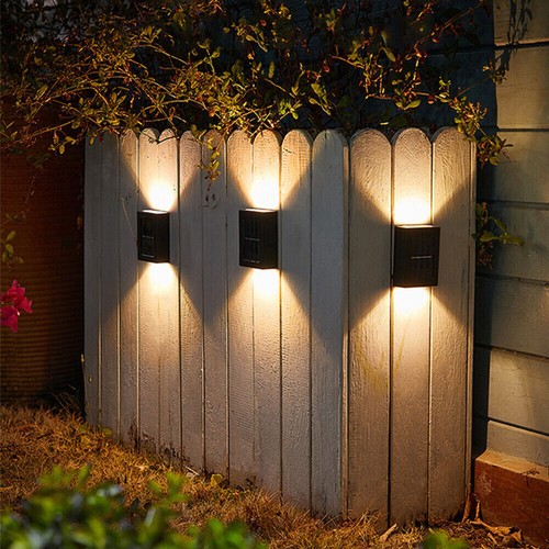 Solar 2LED Deck Light Path Garden Patio Pathway Stairs Step Fence Lamp Outdoor - Picture 1 of 14