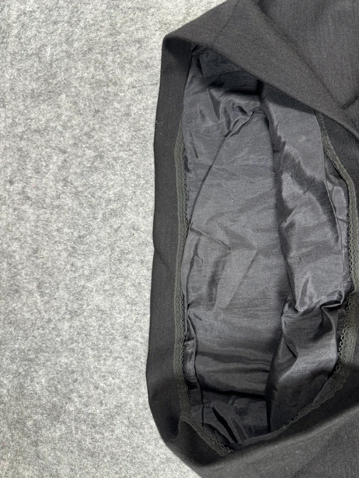 Falda De Colección Geoffrey Beene Mujer Negra 10 Falda Formal Lápiz Lana Seda Foto 4 de 4