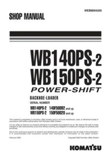 Komatsu WB140PS-2, WB150PS-2 POWER SHIFT Backhoe Loader Service Manual