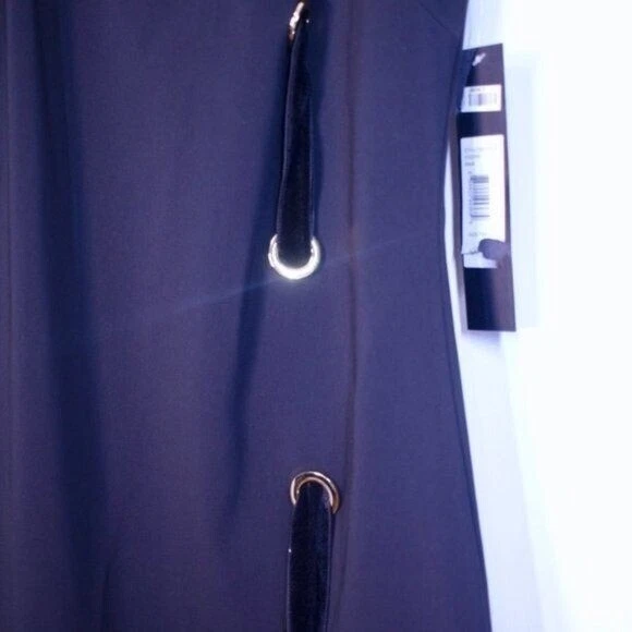 Vestido BADGLEY MISCHKA 6 Pequeño Negro Formal Noche Largo Abertura Alta NUEVO $630 Foto 4 de 4