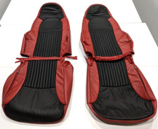 For Chevrolet Corvette Base Seats 1997-2004 Red Black Leather Seat Covers B61