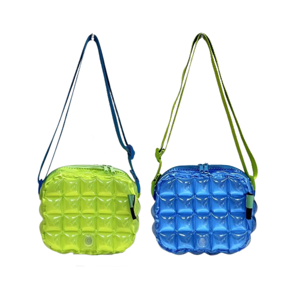 Neon Colors Crossbody Bags PVC Shoulder Handbags Inflatable
