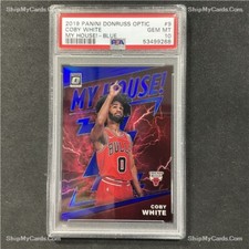 2019 Coby White RC Rookie My House Blue /85 PSA 10