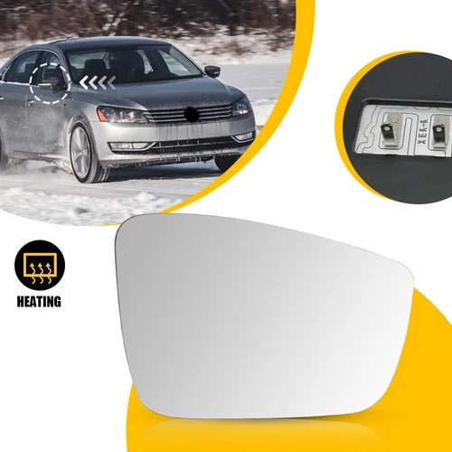Mirror Glass Passenger Side for 2012 2013 2014 2015 Volkswagen Passat VW1325103
