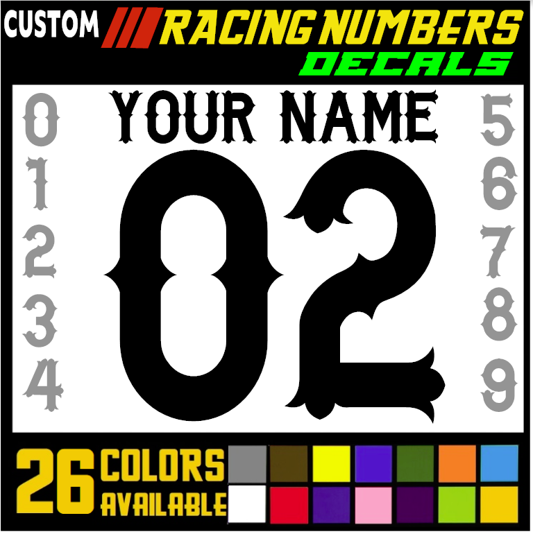 Number Plate Racing Shape Racing Number Plate Sticker