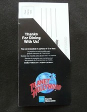 Planet Hollywood New York, USA - Original Accessoire  (Invoice Card) - Rarität!