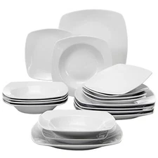 MALACASA Series Julia 18-Piece Dinnerware Set Porcelain Plate Set Service for 6