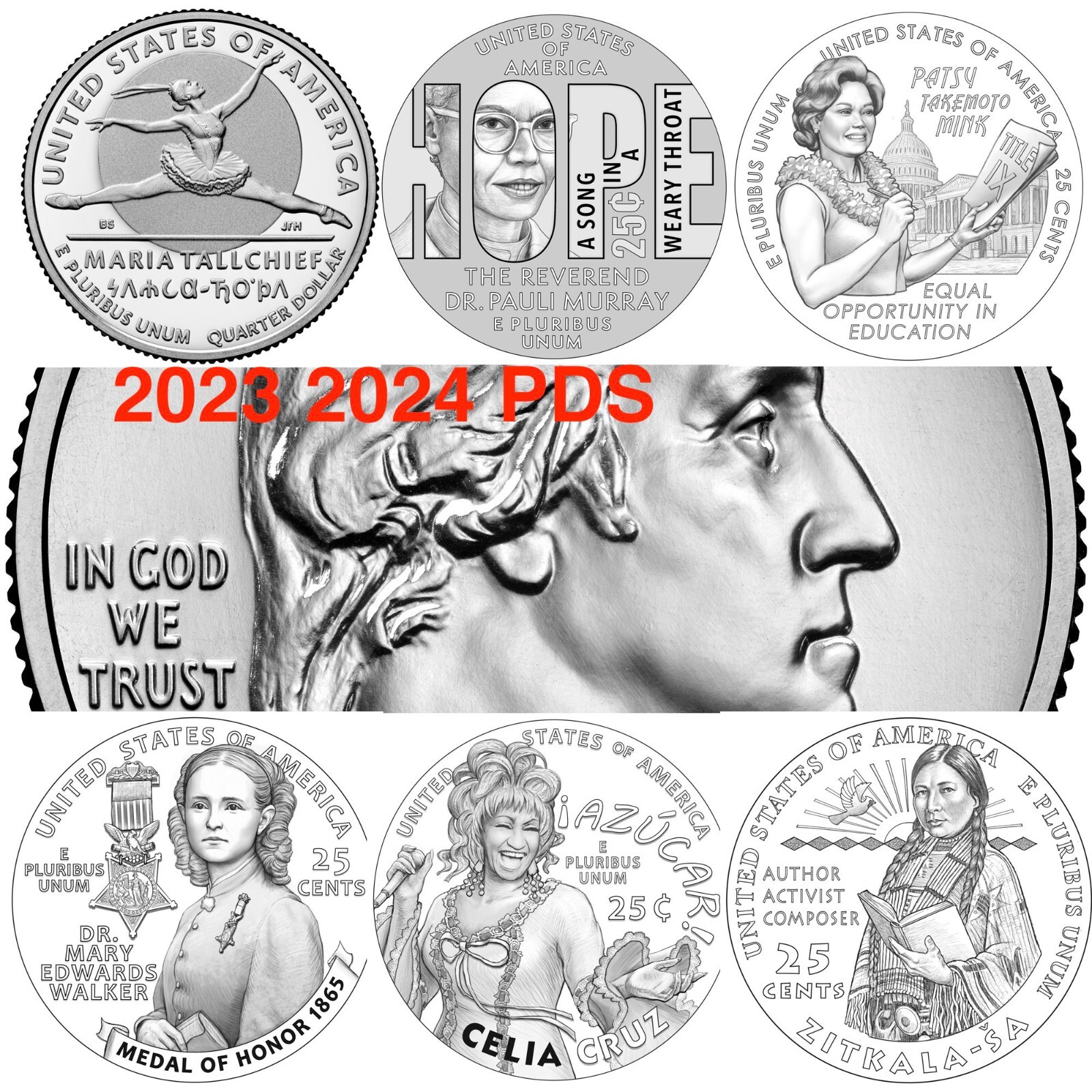2023 PDS Maria Tallchief 3+ $3.75 American Women Quarters Ballet P D S ...