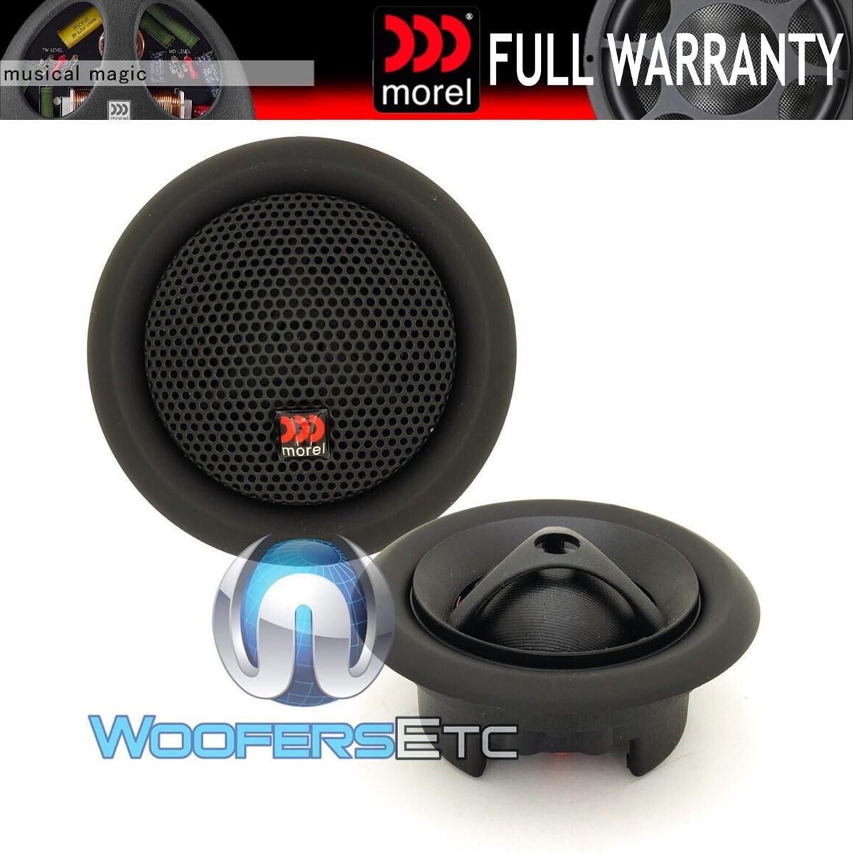 MOREL TEMPO ULTRA CAR AUDIO SOFT DOME 80W RMS 4-OHM SPEAKERS