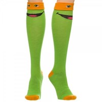 Teenage Mutant Ninja Turtles Michelangelo Character Licensed Knee High Socks on sale Teenage Mutant Ninja Turtles Michelangelo Character Licensed Knee High Socks on sale