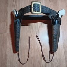 Vintage Mattel Cowboy in Africa Fanner 50 double Cap Gun holster set complete