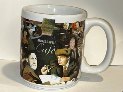 BARNES AND NOBLE CAFE COFFEE MUG CUP TEA FAMOUS AUTHORS CERAMIC CUP