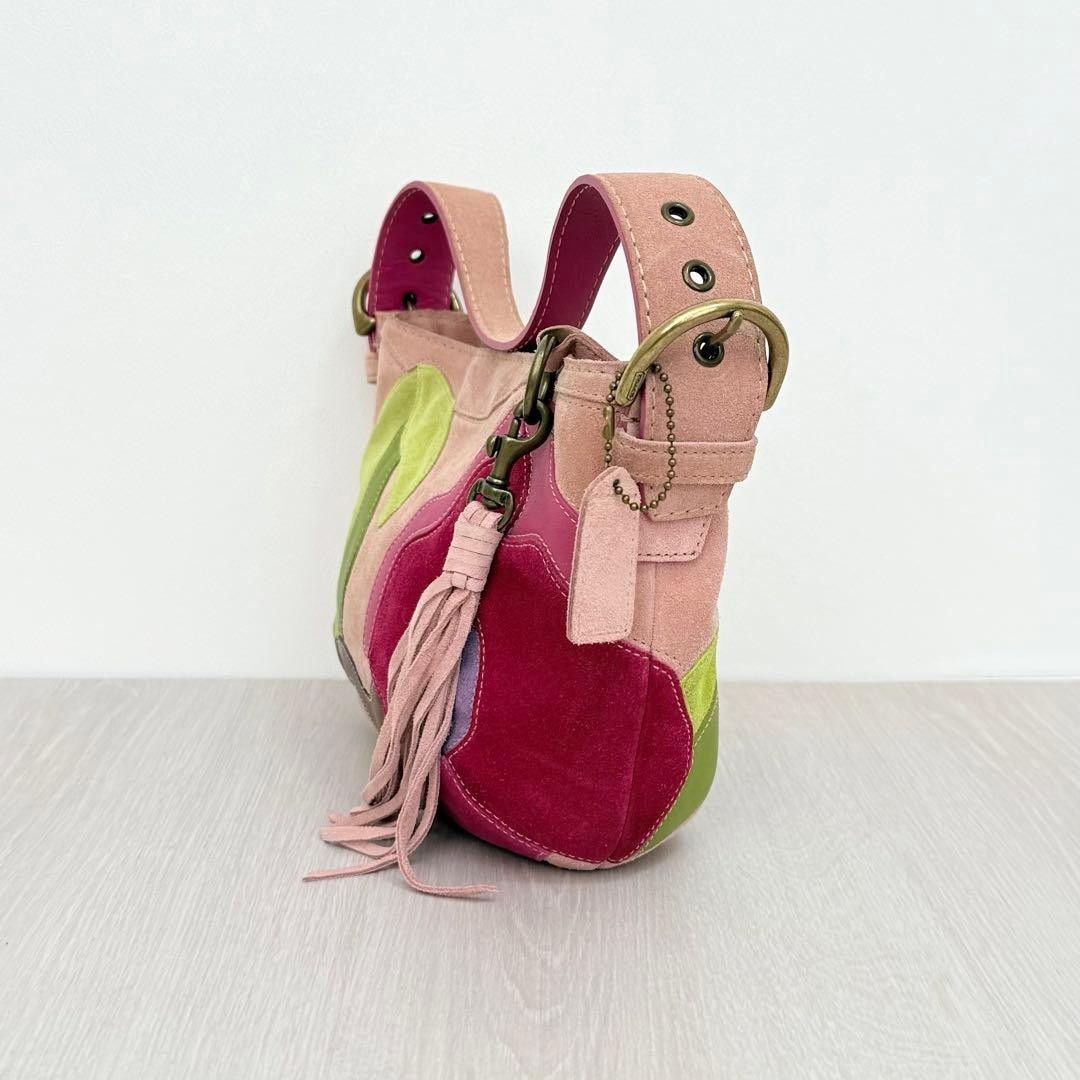 COACH Patchwork Poppy Shoulder Bag Patchwork Pink… - image 4