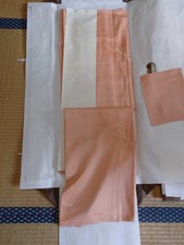 Pure Silk Kimono Pink Salmon Peach Orange Japan