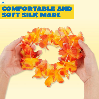 JOYIN Toy 12 Counts Hawaiian Leis Bulk, Tropical Flower Lei Multi