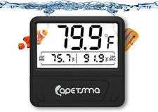 Aquarium Thermometer Digital Fish Tank Thermometer Large LCD Screen Records High
