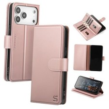 Compatible with iPhone 17 Pro Max Wallet iPhone 17 Pro Max - 6.9" Rose Gold