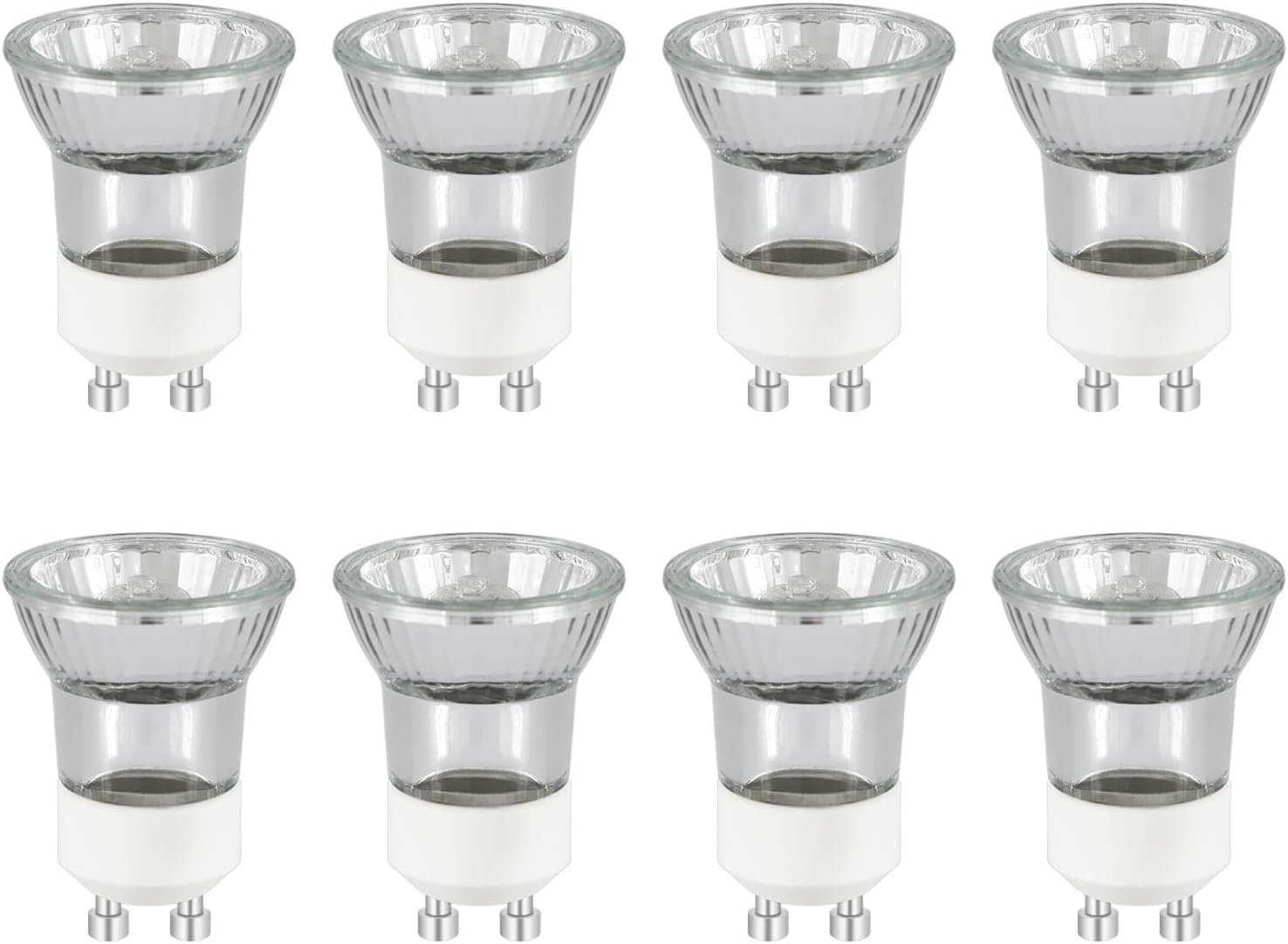 8 Pack Mini GU10 35W Halogen Spotlight Bulb Dimmable, Warm White 2800K, MR11 Hal
