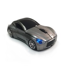 Grey Car Mouse for Computer Wireless Car Shaped Mice with 2.4Ghz USB Receiver