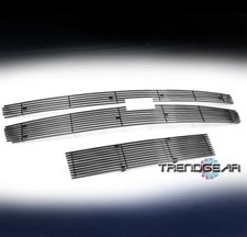 07-13 Chevy Silverado 1500 Upper Bumper Lower Billet Grille Grill Insert Black
