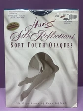 Hanes Silk Reflections Soft  Touch Opaque Control Top Barely Charcoal Grey AB