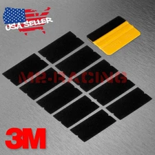 3M Gold Vinyl Wrap Squeegee Applicator Tool x10 Set Felt Edge Decal Tips kit